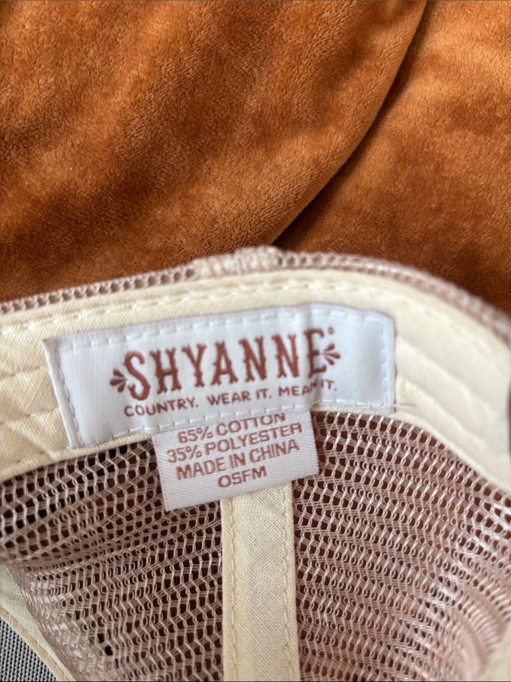 Shyanne Brown Trucker Hat with Floral Skull Patch - Picture 5 of 7